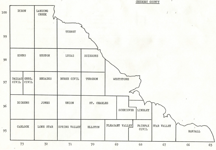 map Gregory County South Dakota